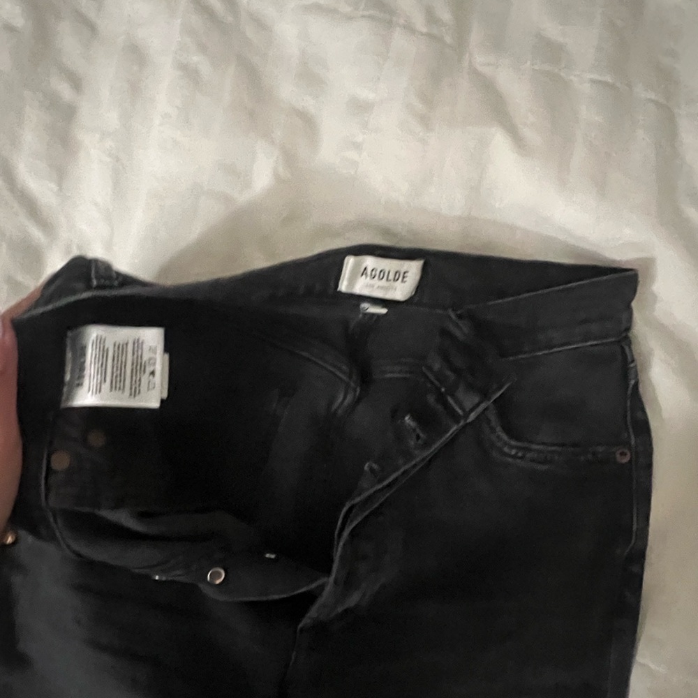 AGOLDE Black Distressed High Rise Skinny Jeans – Size 26 - Picture 4 of 6